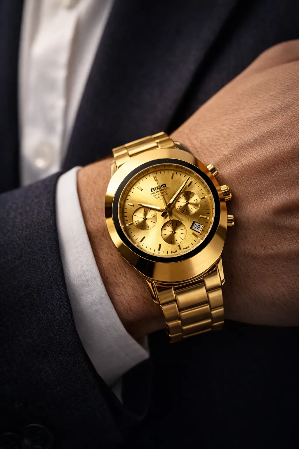 Gold Chronograph Watch (5)