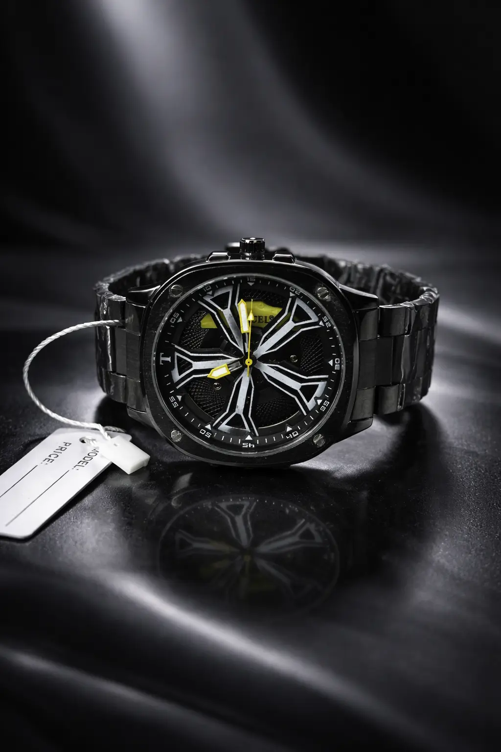 Gyro 360 Spin Black Metal Watch (1)