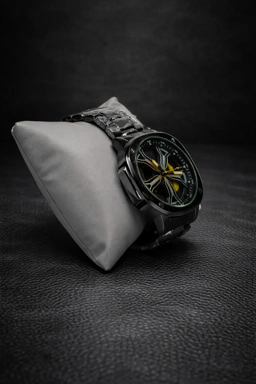Gyro 360 Spin Black Metal Watch (2)