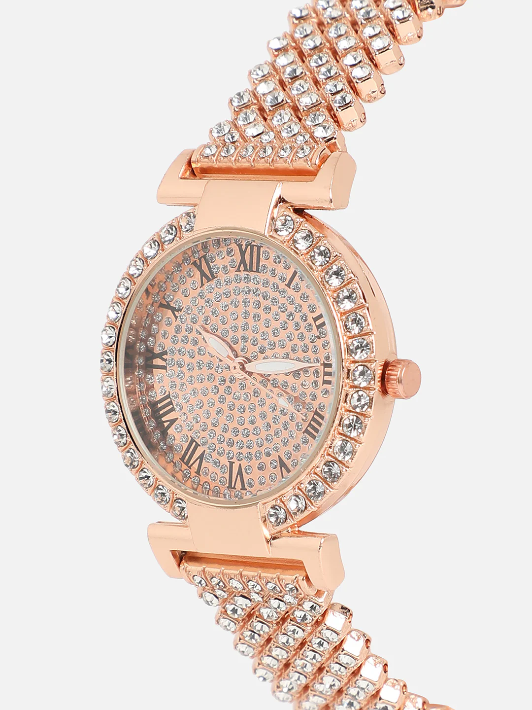 Embellished Round Watch - Rose Gold (5)