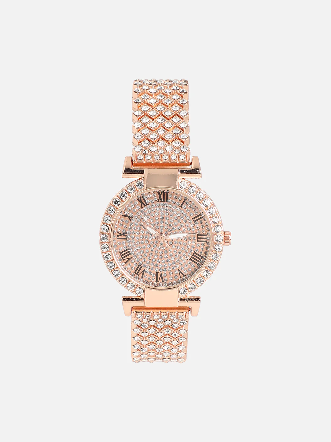 Embellished Round Watch - Rose Gold (6)